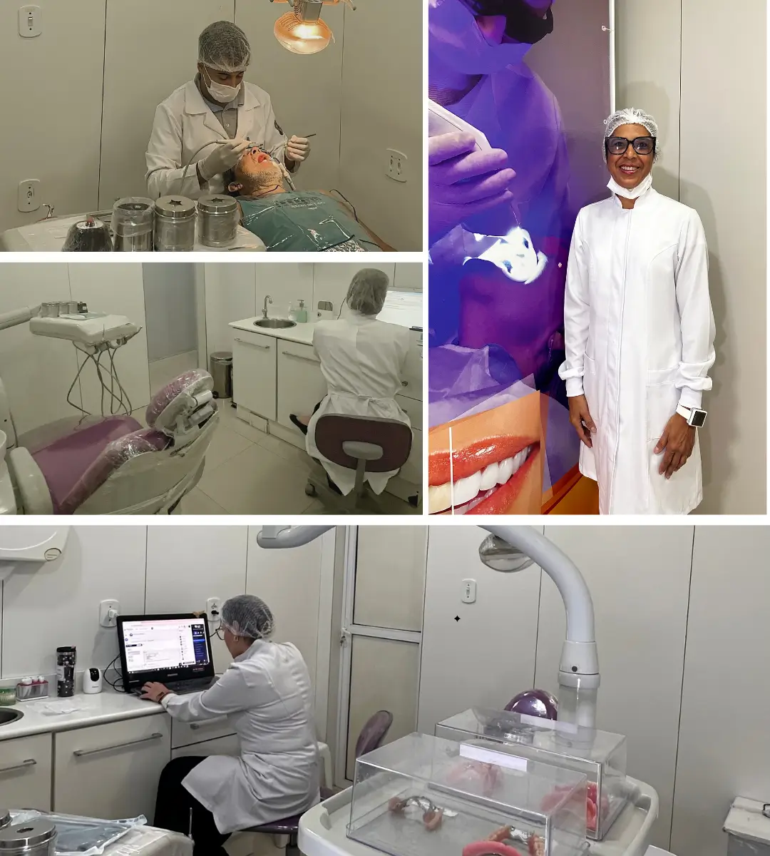 clinica odontologica h2prime imagens da clinica com seus colaboradores e salas de atendimento